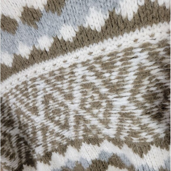 Free People Alpine Snowy Forest Cream Green Wool Blend Pullover Knit Sweater - Picture 8 of 14